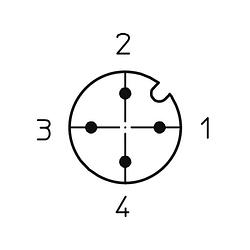 Foto van Lutronic 1237 sensor/actuator steekconnector m12 aantal polen: 4 stekker, inbouw 0.50 m 1 stuk(s)