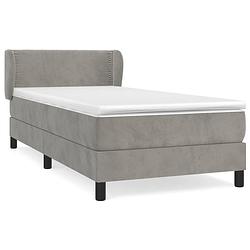 Foto van The living store boxspringbed - fluweel - 100x200 - pocketvering matras