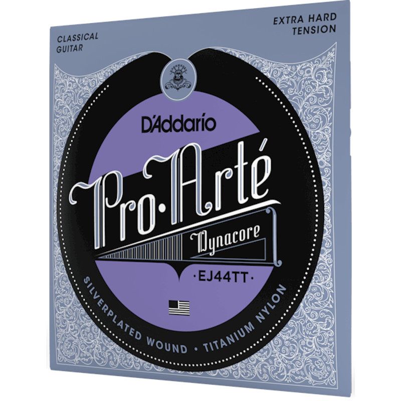 Foto van D'saddario ej44tt pro-arte dynacore titanium trebles extra-hard tension snaren voor klassieke gitaar