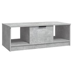 Foto van Vidaxl salontafel 102x50x36 cm bewerkt hout betongrijs