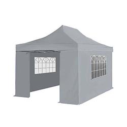 Foto van Easy up 3x4,5m grijs 30mm (aluminium buizen) semi prof partytent opvouwbaar