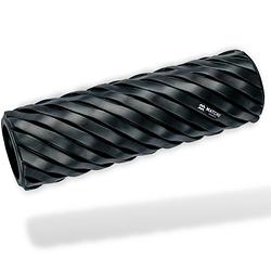 Foto van Matchu sports heavy duty foam roller - zwart/grijs - ø 13cm