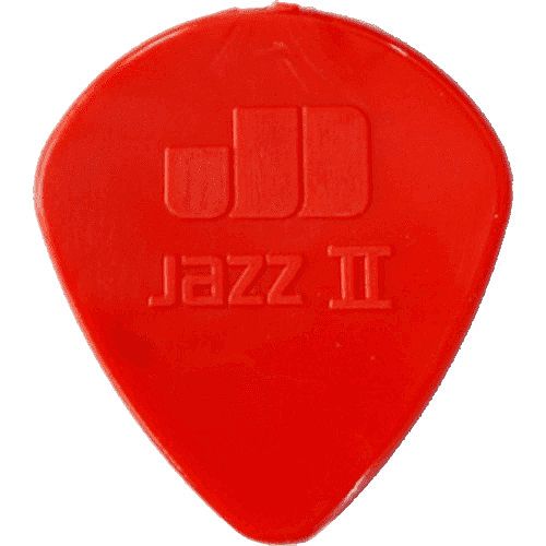 Foto van Dunlop nylon jazz ii rood plectrum 1.18mm