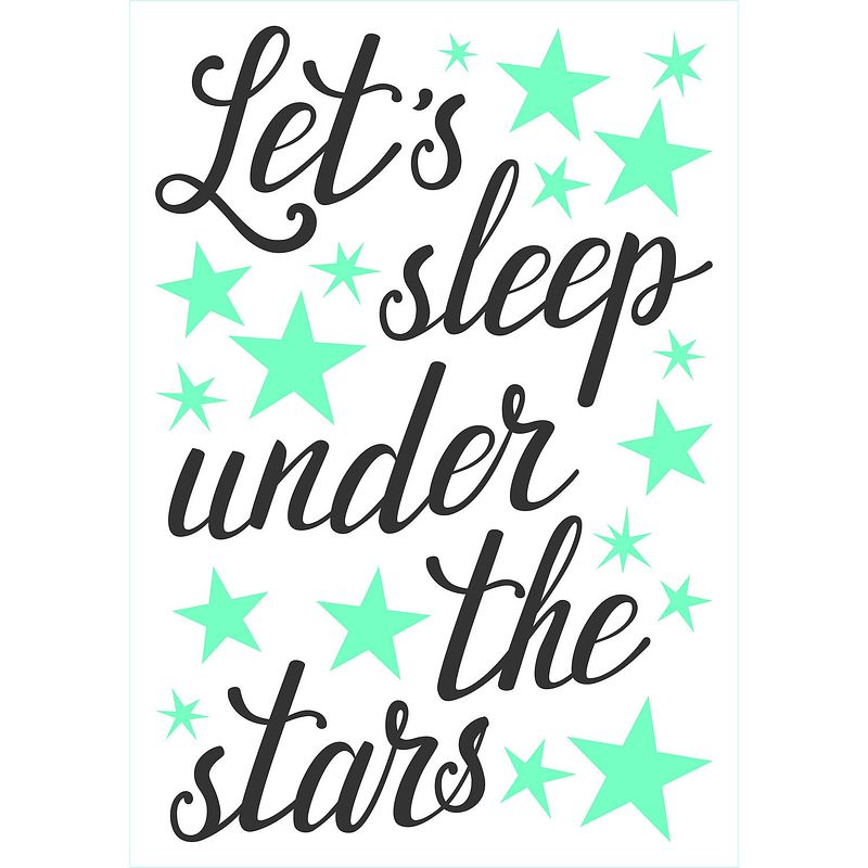 Foto van Kids decor muursticker let's sleep junior 47 x 70 cm