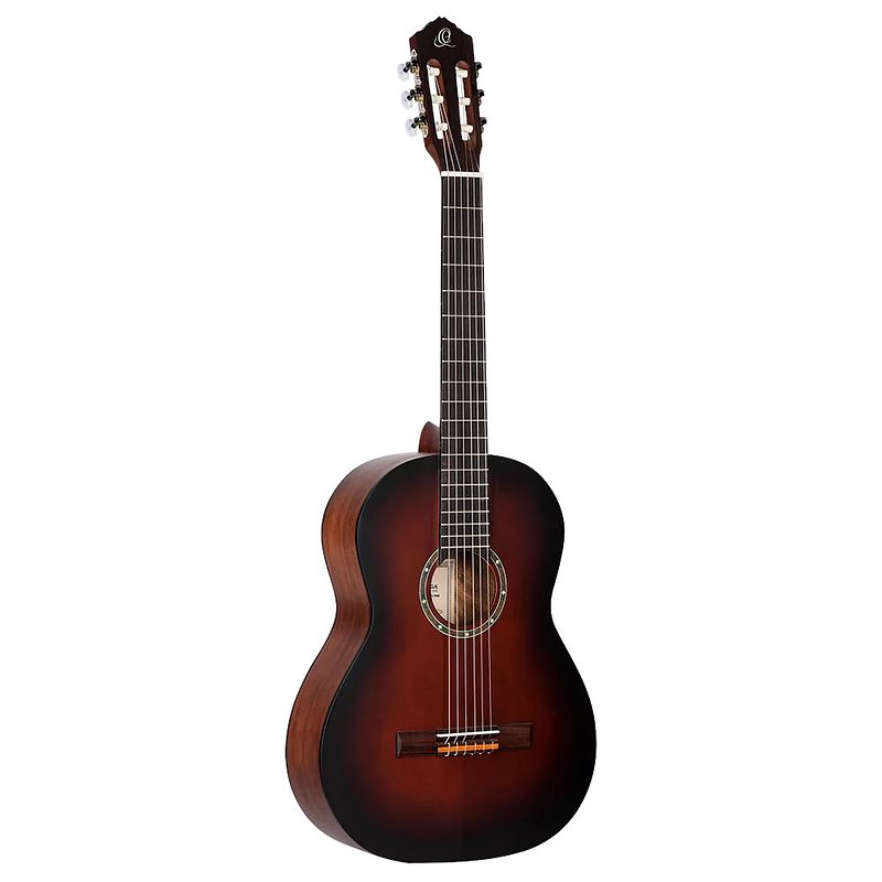 Foto van Ortega r55bft family pro series full-size guitar bourbon fade klassieke gitaar