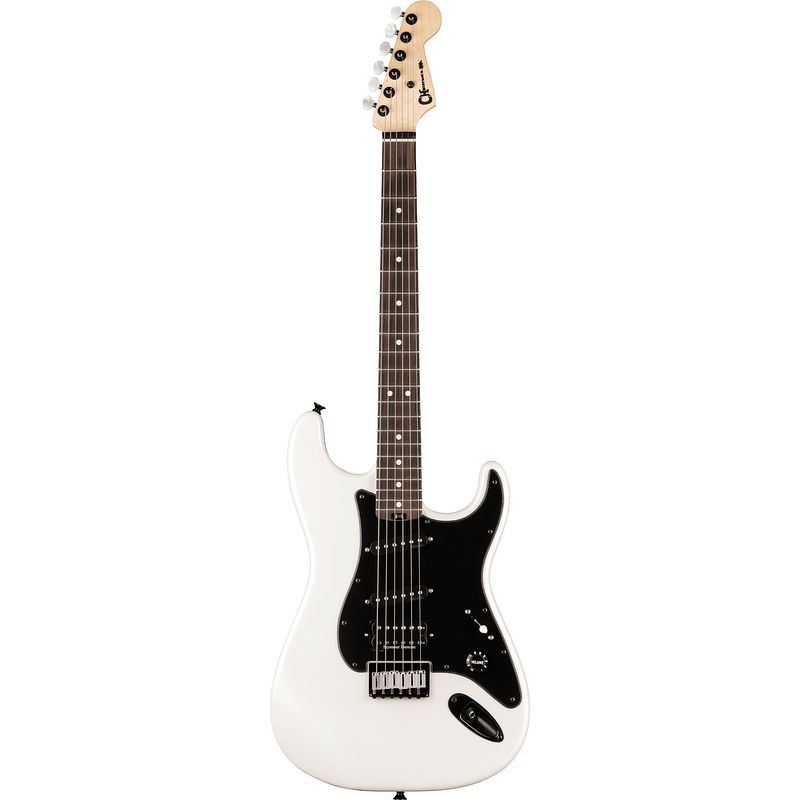 Foto van Charvel jake e. lee signature pro-mod so-cal style 1 hss elektrische gitaar pearl white