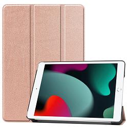 Foto van Basey ipad 10.2 2019 hoes book case hoesje - ipad 10.2 2019 hoesje hard cover case hoes - rose goud