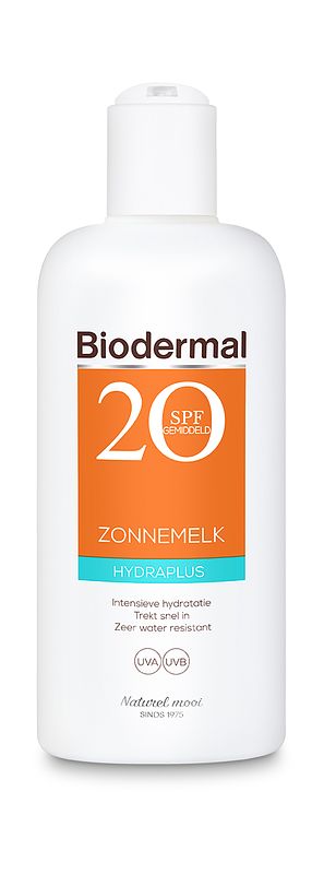 Foto van Biodermal hydraplus zonnemelk - zonnebrand met spf20