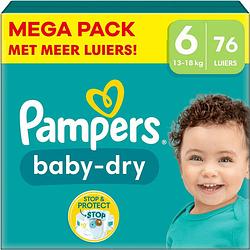 Foto van Pampers - baby dry - maat 6 - mega pack - 76 luiers