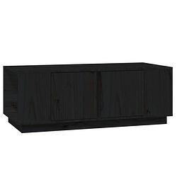 Foto van Vidaxl salontafel 110x50x40 cm massief grenenhout zwart