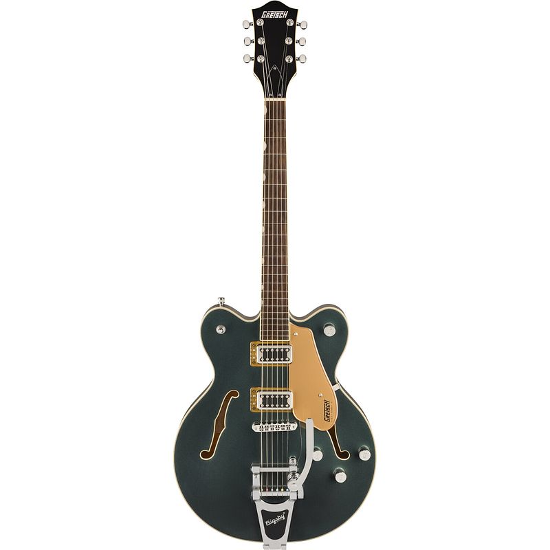 Foto van Gretsch g5622t electromatic center block bigsby cadillac green semi-akoestische gitaar