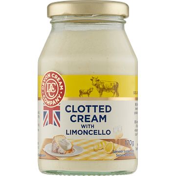 Foto van Devon cream company clotted cream with limoncello 170g bij jumbo