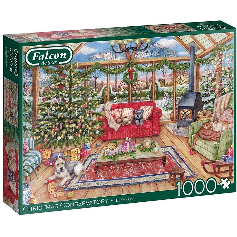 Foto van Falcon legpuzzel the christmas conservatory 1000 stukjes