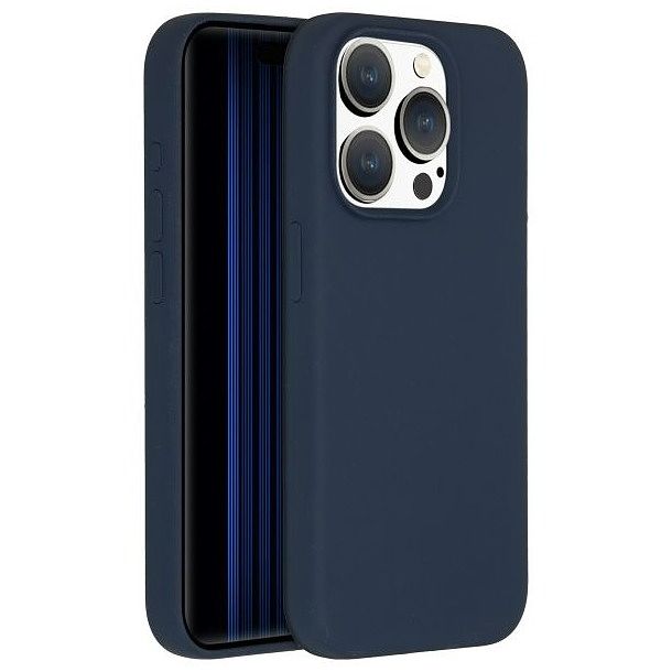 Foto van Accezz liquid silicone backcover met magsafe iphone 15 pro telefoonhoesje blauw