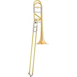 Foto van Xo 1236-rlo (gelakt, goudmessing, open wrap) bb/f trombone met koffer