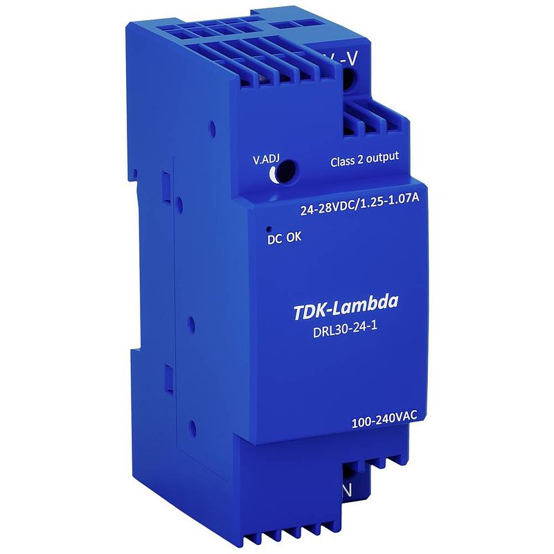 Foto van Tdk-lambda drl30-24-1 din-rail netvoeding 24 v 1.25 a 30 w