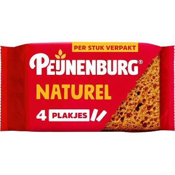 Foto van Peijnenburg ontbijtkoek naturel per stuk verpakt 4 x 28g bij jumbo