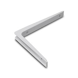 Foto van 1x stuks plankdrager / plankdragers wit gelakt aluminium 15 x 20 cm - plankdragers