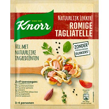 Foto van Knorr natuurlijk lekker! maaltijdmix romige tagliatelle 36g bij jumbo