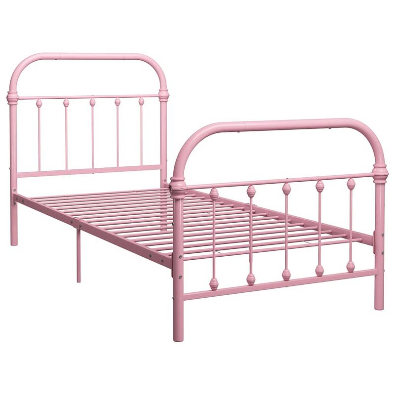 Foto van Infiori bedframe metaal roze 100x200 cm