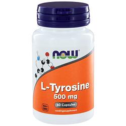 Foto van Now l-tyrosine 500mg capsules