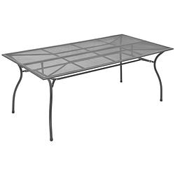 Foto van Vidaxl tuintafel mesh 170x89,5x72,5 cm staal antraciet