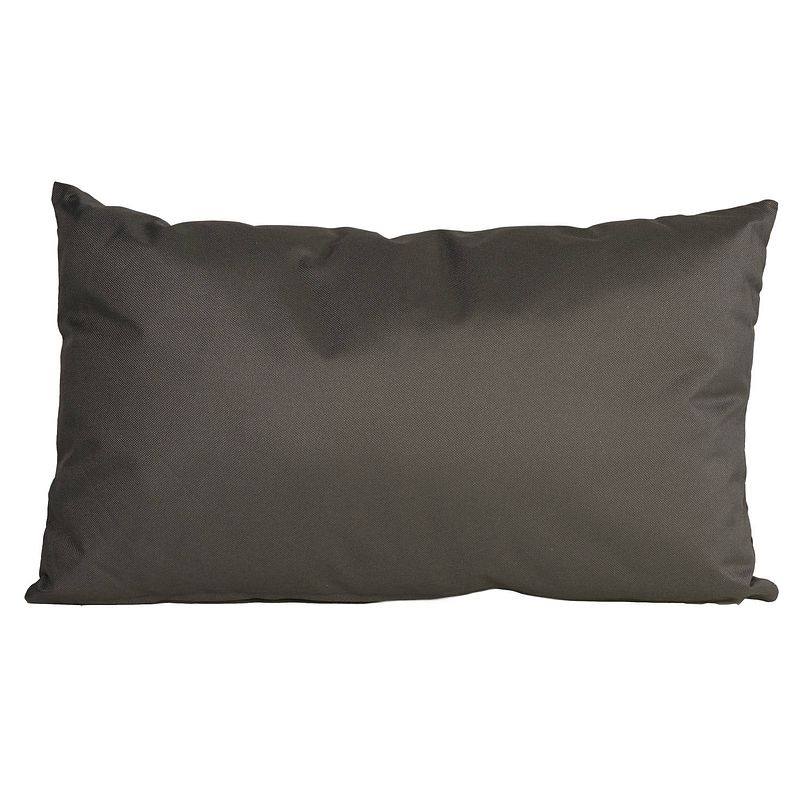 Foto van Bank/sier kussens voor binnen en buiten in de kleur antraciet grijs 30 x 50 cm - tuin/huis kussens