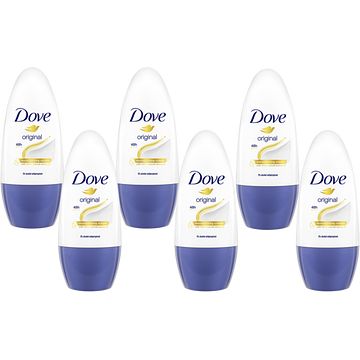 Foto van Dove antitranspirant deodorant roller original 6 x 50ml bij jumbo