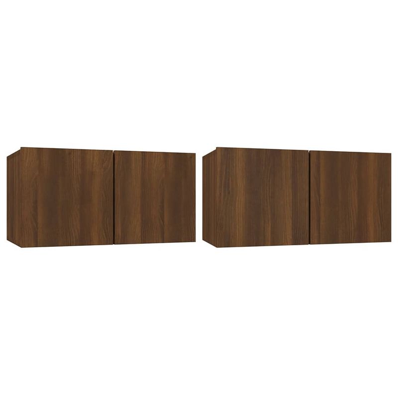 Foto van Vidaxl tv-hangmeubelen 2 st 60x30x30 cm bewerkt hout bruineikenkleurig