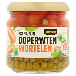 Foto van Jumbo extra fijne doperwten wortelen 180g