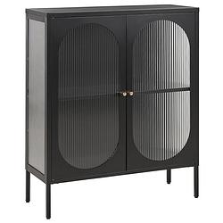 Foto van Beliani sarre - sideboard-zwart-staal