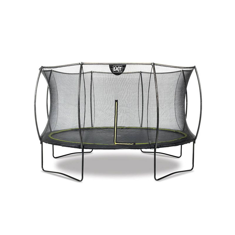 Foto van Exit silhouette trampoline rond met veiligheidsnet - 427 cm - zwart