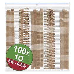 Foto van Quadrios 22p107 koolfilmweerstand assortiment 1 ω axiaal bedraad 0.5 w 5 % 1 set(s)