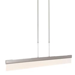 Foto van Moderne hanglamp - steinhauer - kunststof - modern - led - l: 115cm - voor binnen - woonkamer - eetkamer - zilver