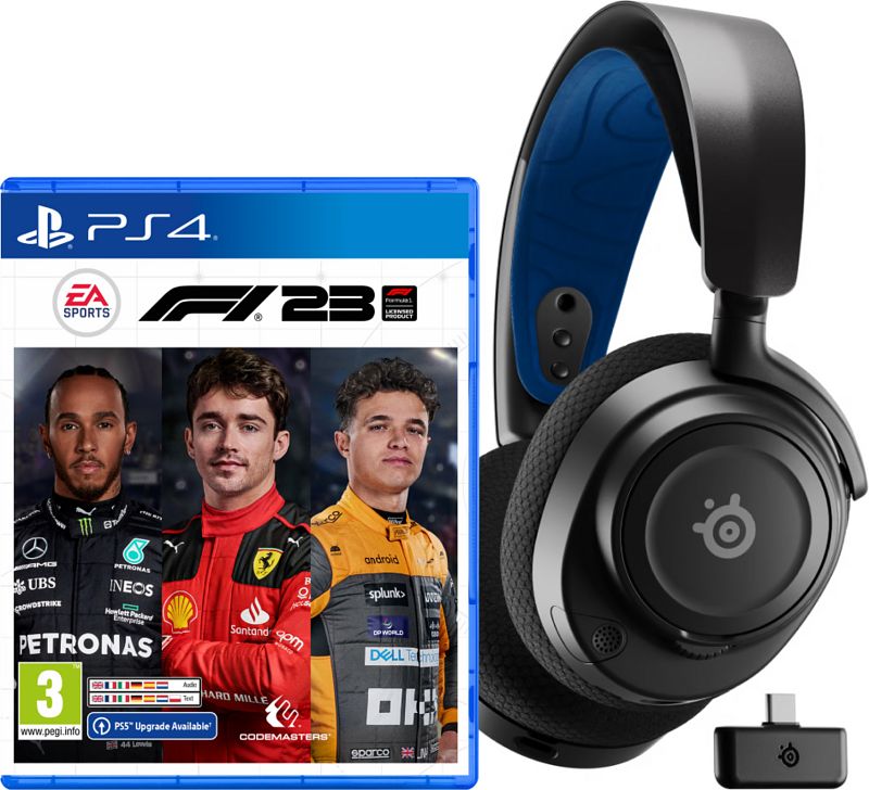 Foto van F1 23 ps4 + steelseries arctis nova 7p