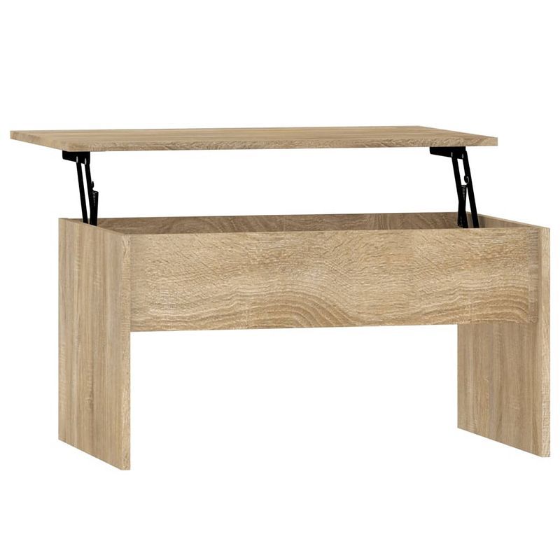 Foto van The living store salontafel lift-top - sonoma eiken - 80 x 50.5 x 41.5 cm - ruimtebesparend