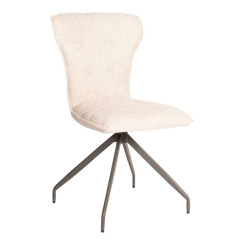 Foto van Ptmd vetus cream dining chair legacy 15 dove grey legs