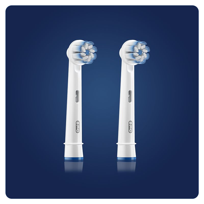 Foto van Oral b opzetborstel sensitive clean / eb60-2 mondverzorging accessoire wit