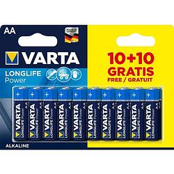 Foto van Varta longlife power aa blister 20 (10+10)