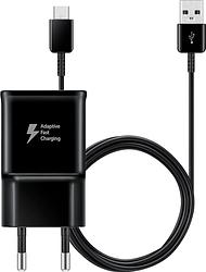 Foto van Samsung adaptive fast charging oplader 15w + samsung usb c kabel 1,5m kunststof zwart
