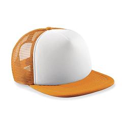 Foto van Beechfield junior vintage snapback trucker oranje - wit