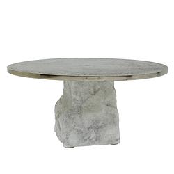 Foto van Ptmd nimo white marble plateau antique gold top