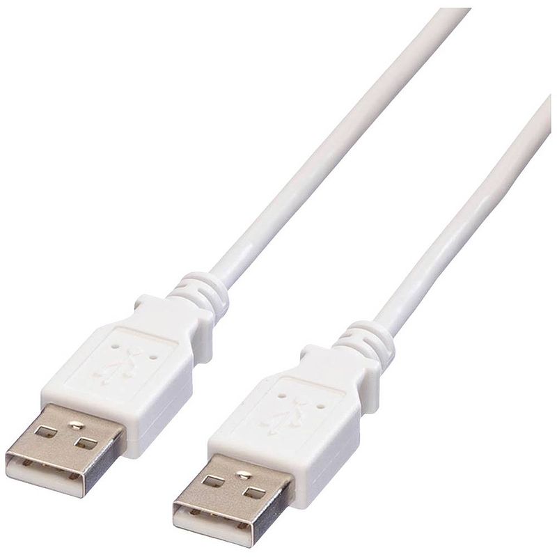 Foto van Value usb-kabel usb 2.0 usb-a stekker 0.80 m wit afgeschermd 11.99.8909