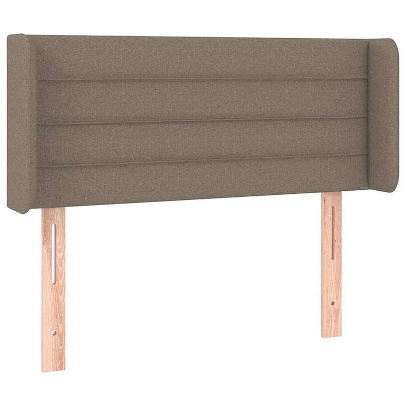 Foto van Vidaxl hoofdbord met randen 83x16x78/88 cm stof taupe