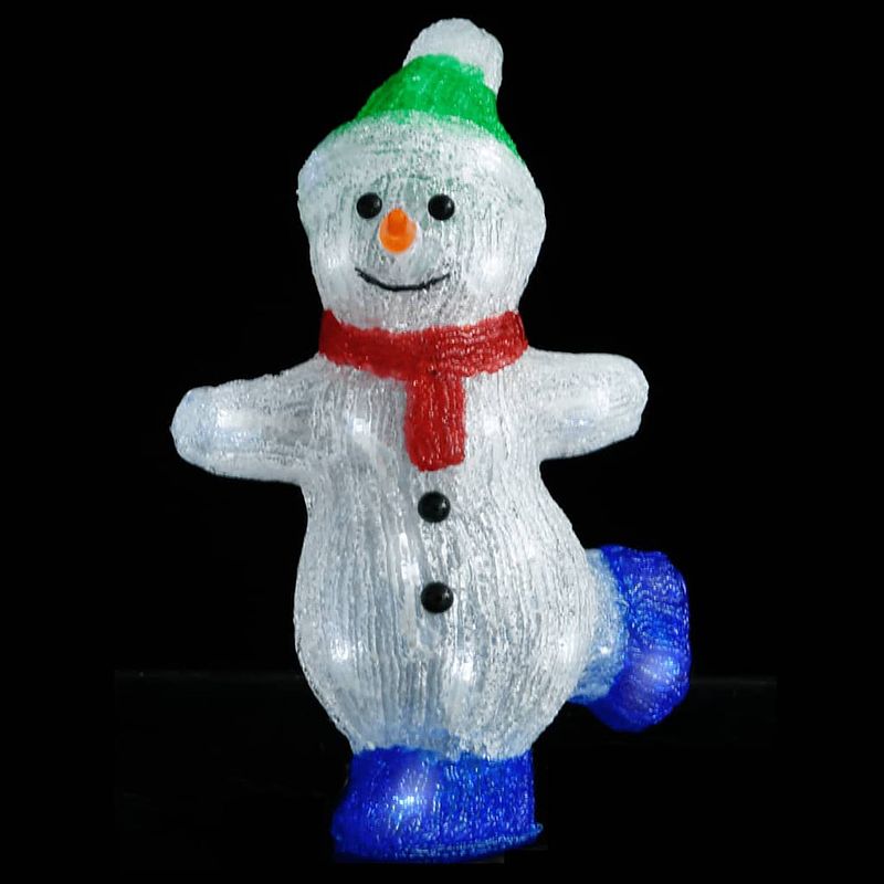 Foto van Vidaxl kerstfiguur sneeuwman led binnen en buiten 30 cm acryl