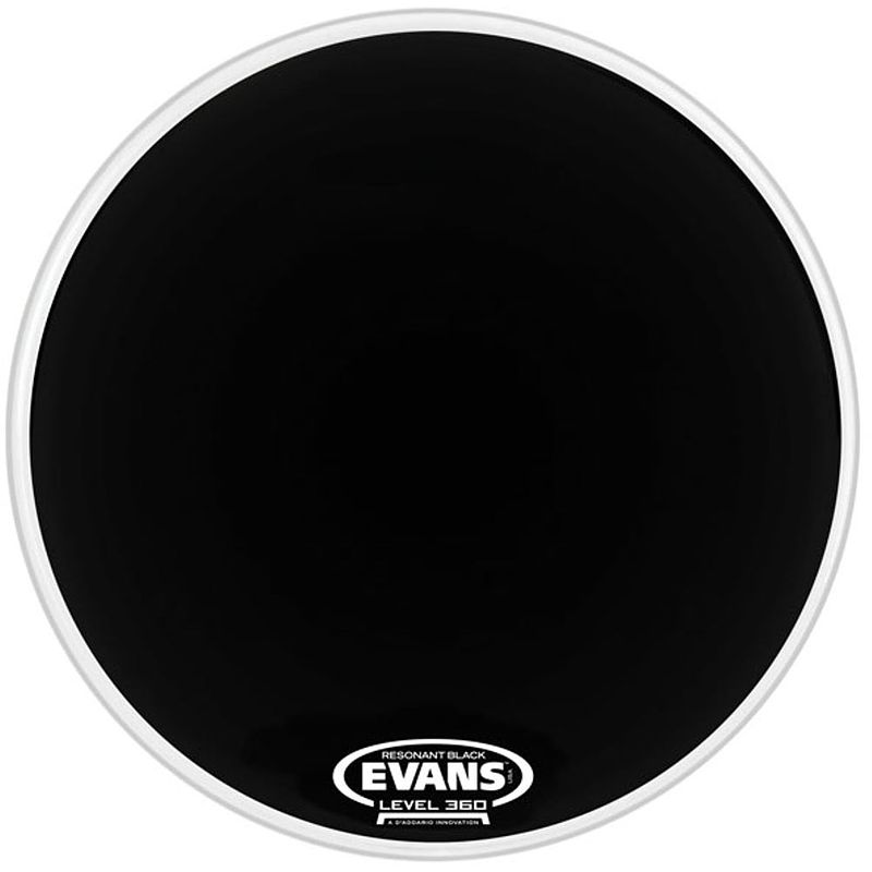 Foto van Evans bd22rbg resonant black 22 inch bassdrumvel