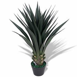 Foto van Vidaxl kunst yucca plant met pot 90 cm groen