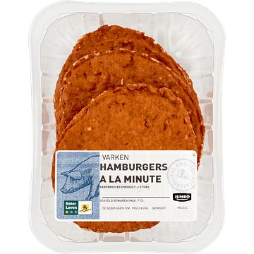 Foto van Jumbo hamburgers a la minute 4 stuks 360g