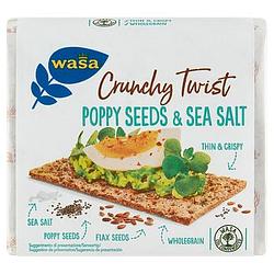 Foto van Wasa crunchy twist poppy seeds & sea salt 245g bij jumbo