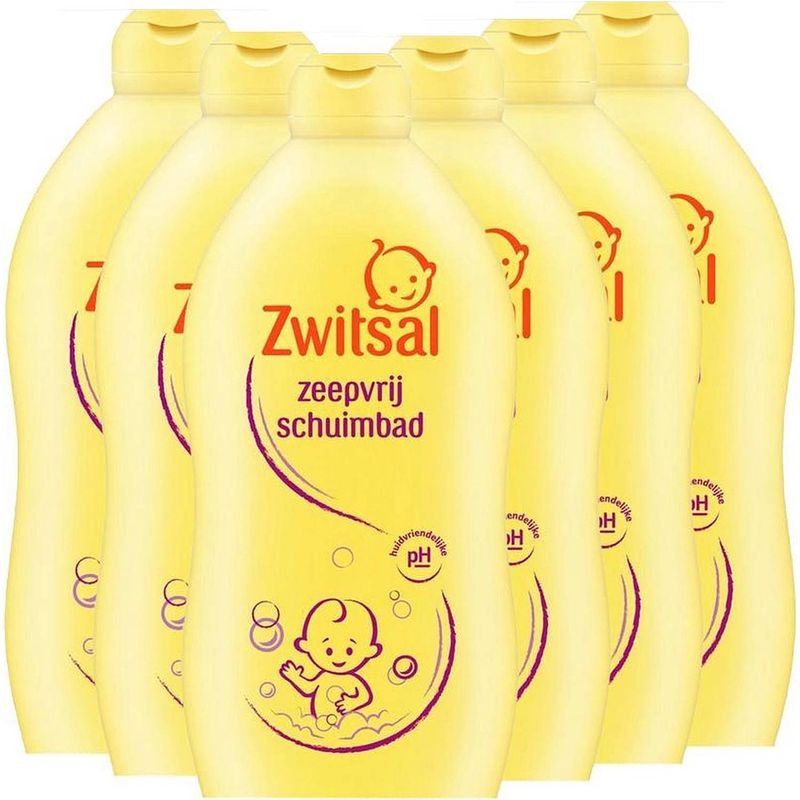 Foto van Baby schuimbad / badschuim zeepvrij - 6x 700ml - voordeelverpakking